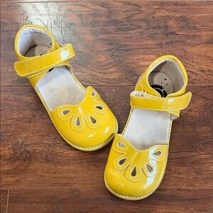 Livie & Luca Yellow Dress Shoes with Floral Cutouts